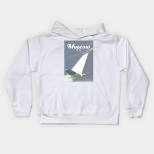Moscow travel poster Kids Hoodie